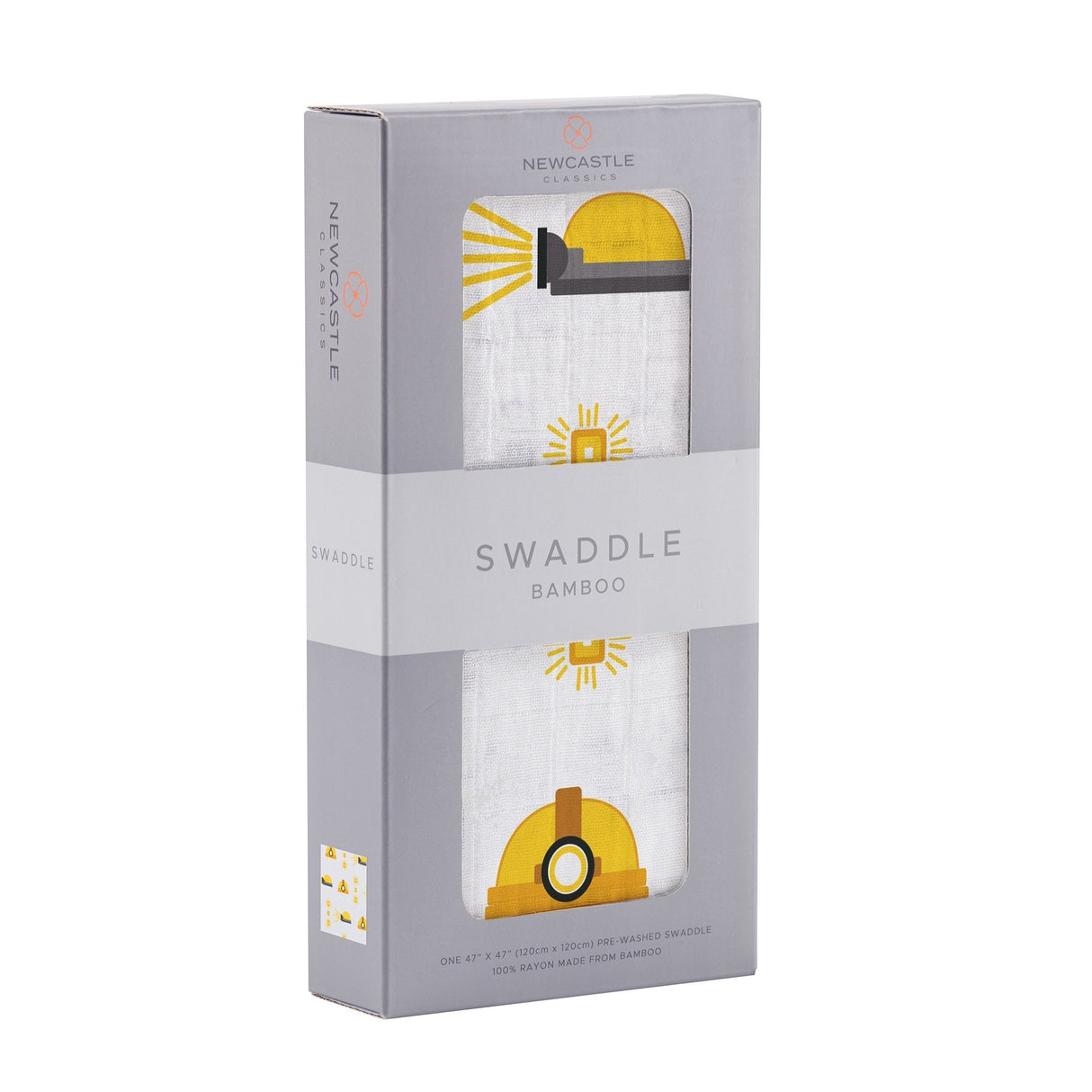 Hard Hat Bamboo Muslin Swaddle - HoneyBug 