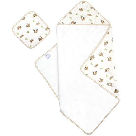 Sloth Hooded Towel Set - HoneyBug 