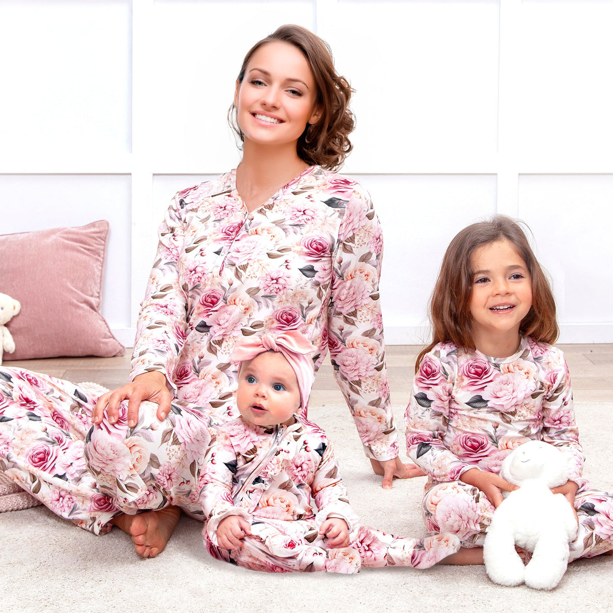 Garden Bouquet Girl's Bamboo Pajama Set - HoneyBug 