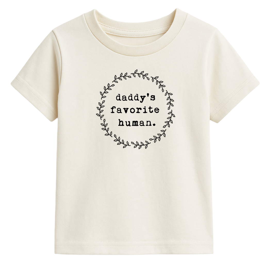 Daddy’s Favorite Human Organic Cotton Kids T-Shirt Short Sleeve - HoneyBug 