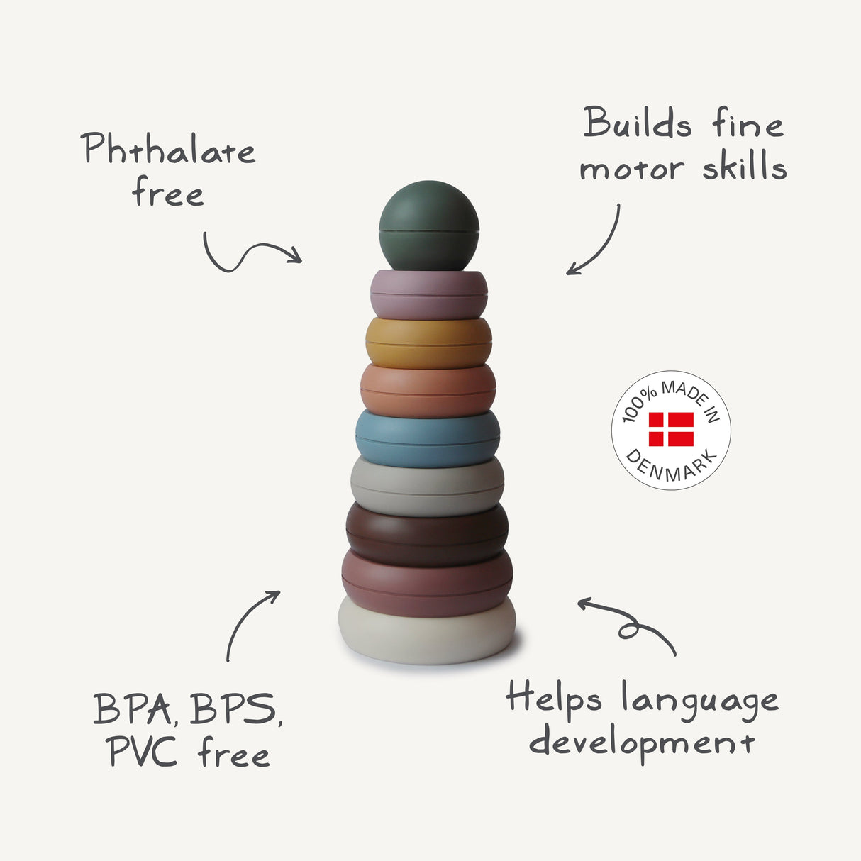 Stacking Rings Toy - Orginal - HoneyBug 