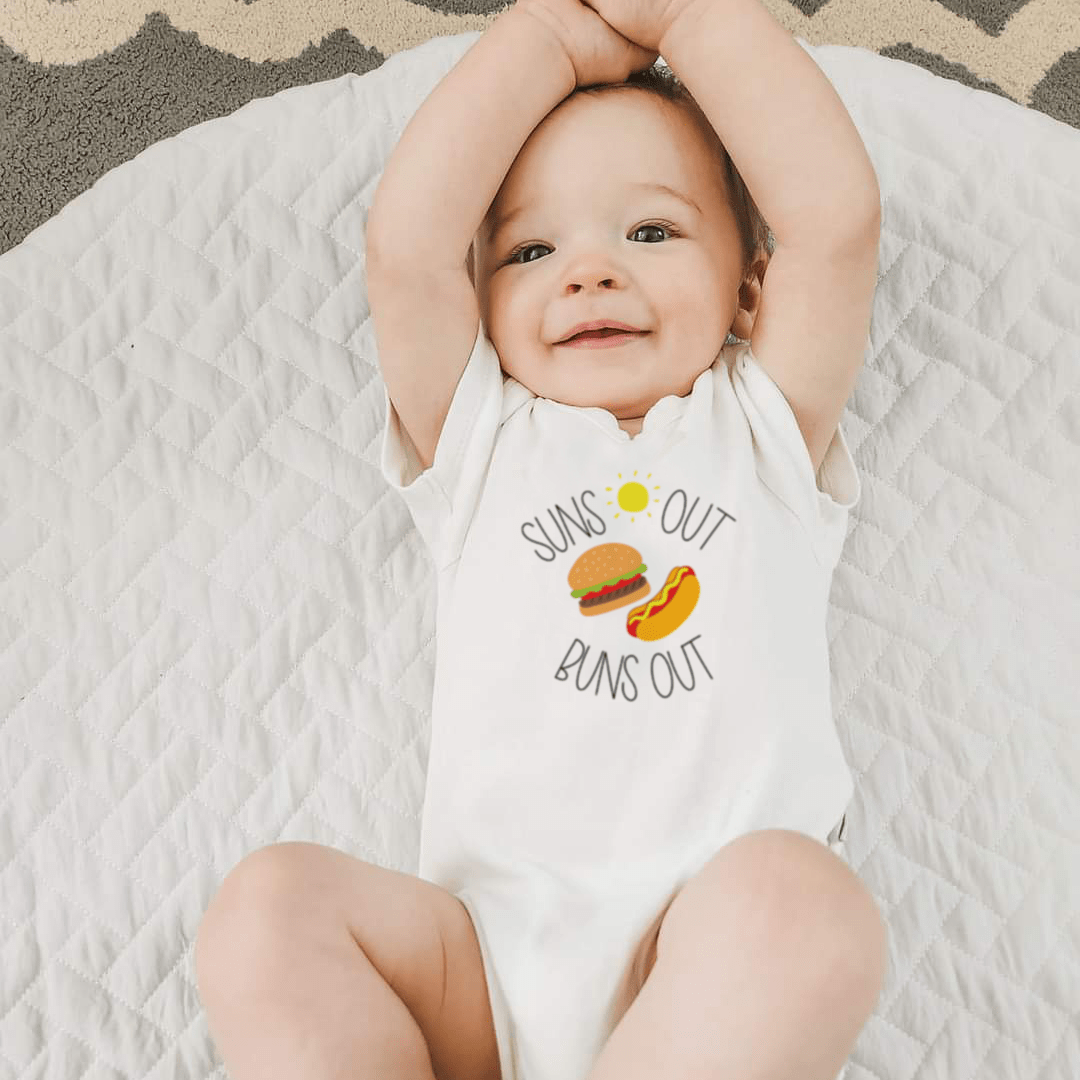 graphic bodysuit | suns out buns out - HoneyBug 