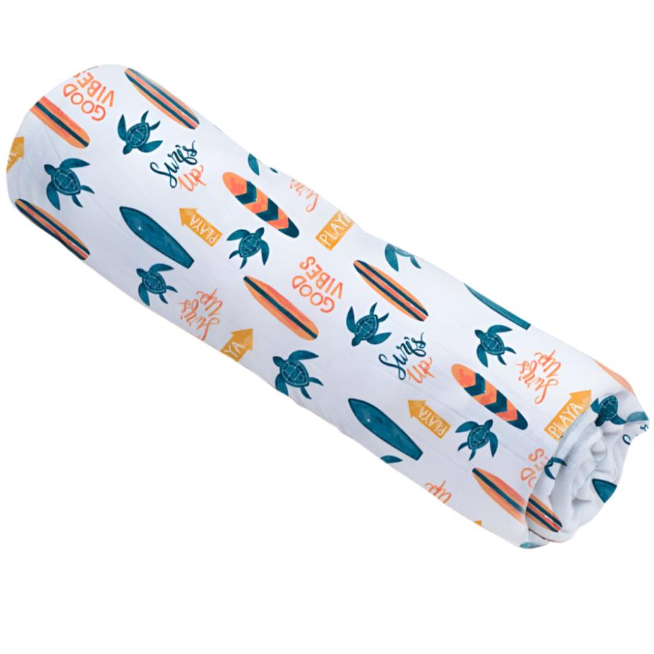 Muslin Swaddle Blanket Oh So Soft Surf - HoneyBug 