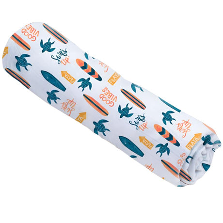 Muslin Swaddle Blanket Oh So Soft Surf - HoneyBug 