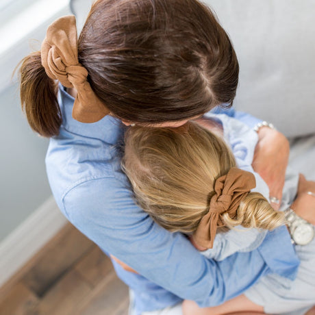 Mommy + Me Scrunchies Set - Tan - HoneyBug 