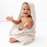Taupe Wave Hooded Towel Set - HoneyBug 