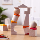 Teetering Towers Wooden Blocks - HoneyBug 