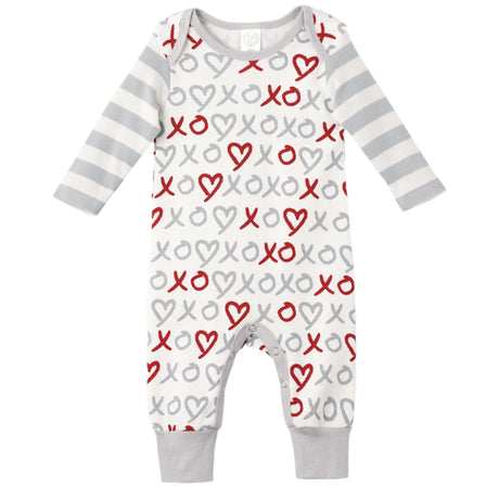 X's & O's Baby Boy Cotton Romper - HoneyBug 