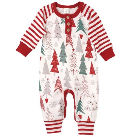 Christmas Tree Bamboo Romper - HoneyBug 