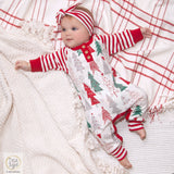 Christmas Tree Bamboo Romper - HoneyBug 