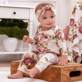 Cabbage Rose Girl's Romper