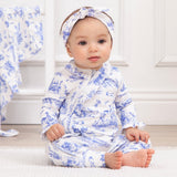 Toile de Jouy Bamboo Zipper Romper - HoneyBug 