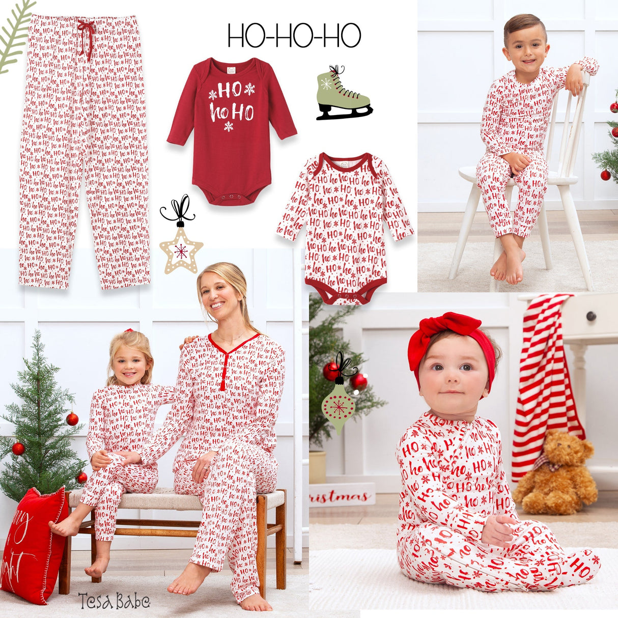 Christmas Set Of 2 Bodysuits Ho-Ho-Ho - HoneyBug 