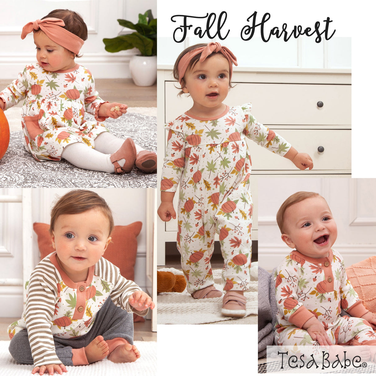 Fall Harvest Henley Bamboo Romper - HoneyBug 