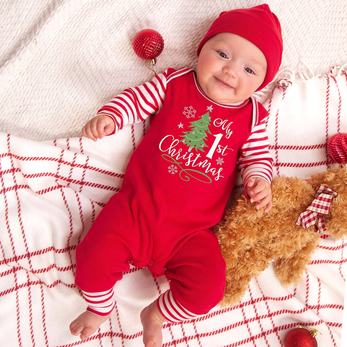 My 1st Christmas Romper - HoneyBug 