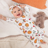 Pumpkin Harvest Thanksgiving Romper - HoneyBug 