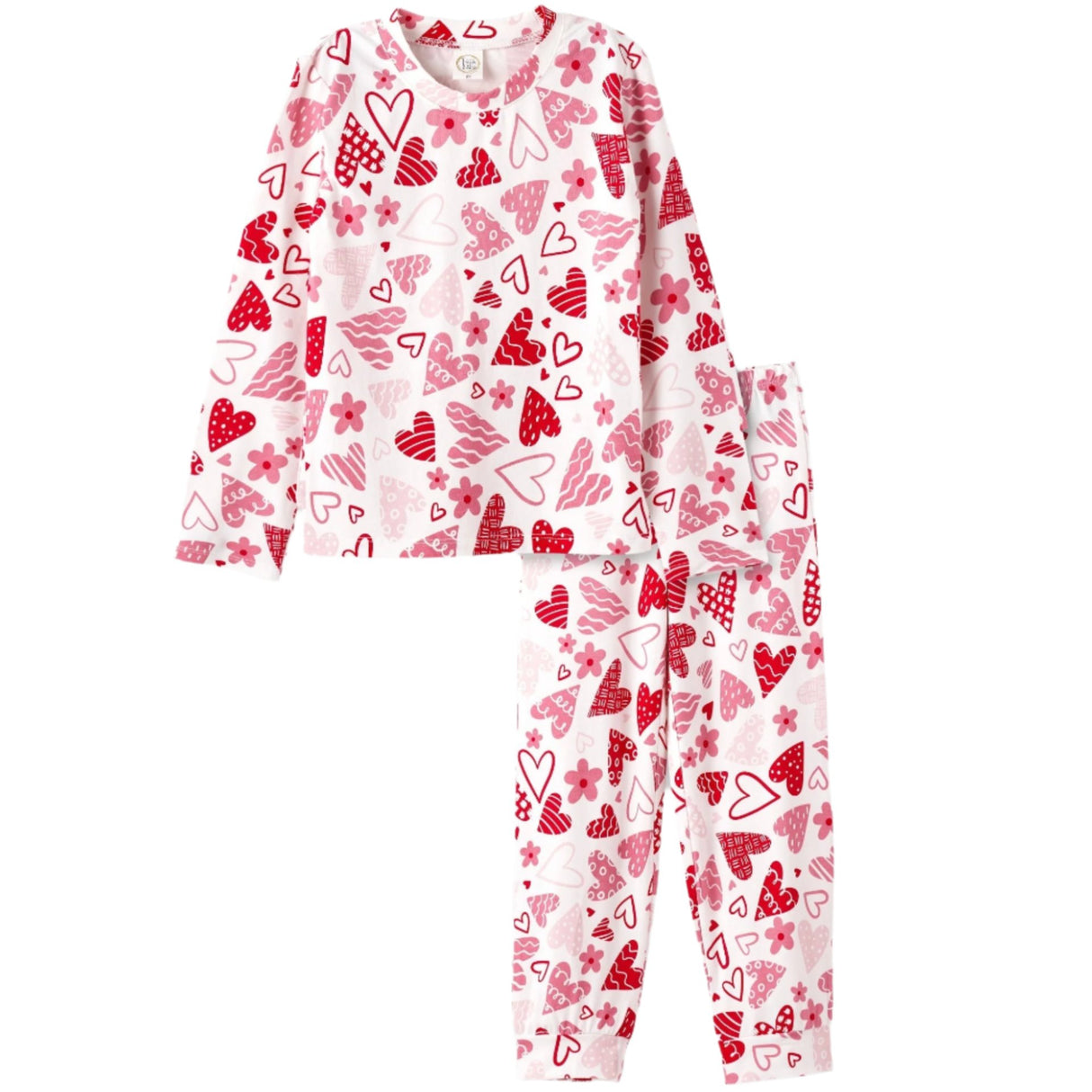 Hearts Girl's Pajama Set - HoneyBug 