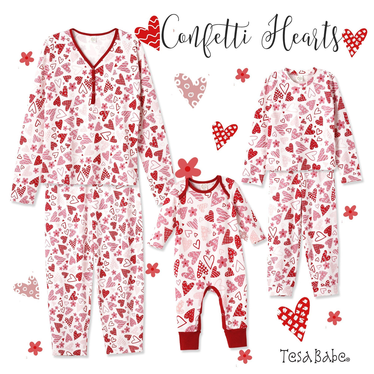 Hearts Girl's Pajama Set - HoneyBug 