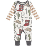 Howdy Partner Cowboy Bamboo Romper