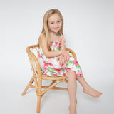 Tie Stap Smocked Sun Dress - Hibiscus