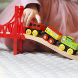 Tiny Land® Wooden Train Set 110 Pcs - HoneyBug 
