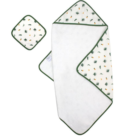 Tropical Palms Hooded Towel Set - HoneyBug 