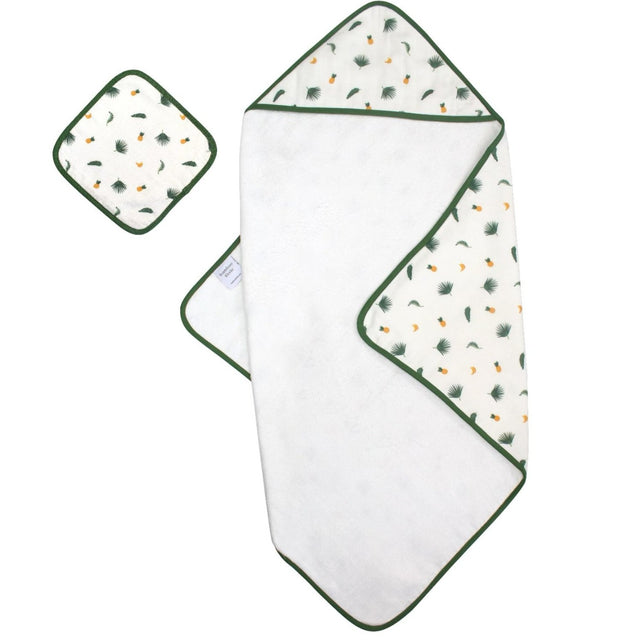 Tropical Palms Hooded Towel Set - HoneyBug 