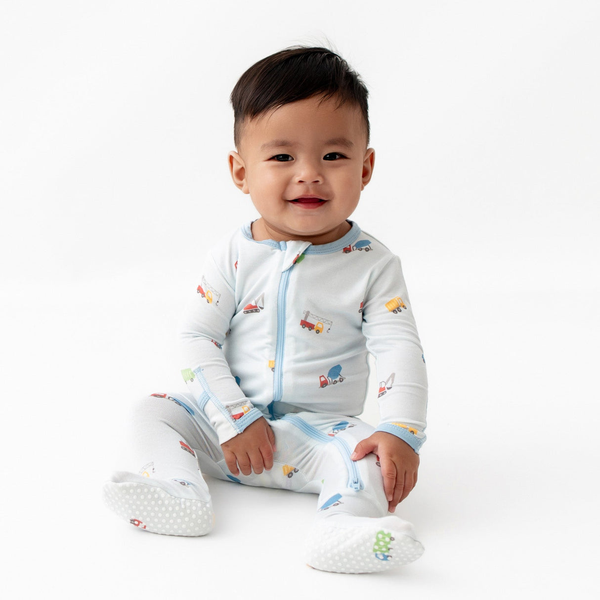Trucks Zippered Footie - HoneyBug 
