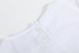 White Cotton Layering Girls Shirt