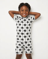 Bamboo Shorts Set | Palm Style White