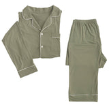 Women's Long Sleeve Pajama Set in Sage - HoneyBug 