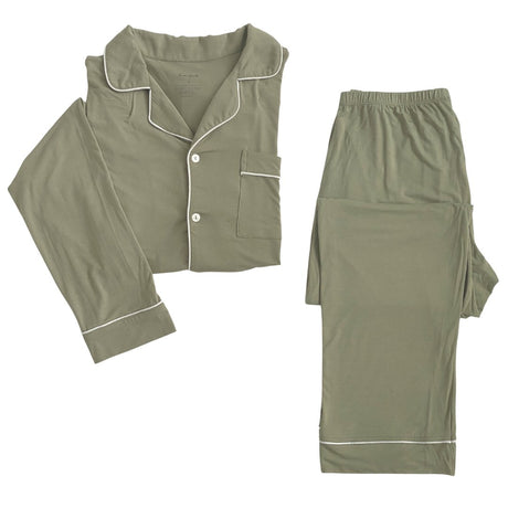 Women's Long Sleeve Pajama Set in Sage - HoneyBug 