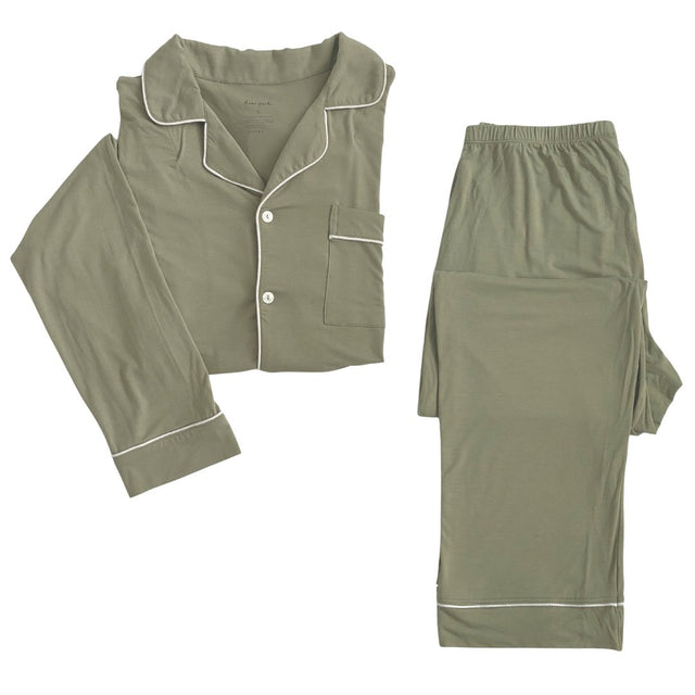 Women's Long Sleeve Pajama Set in Sage - HoneyBug 