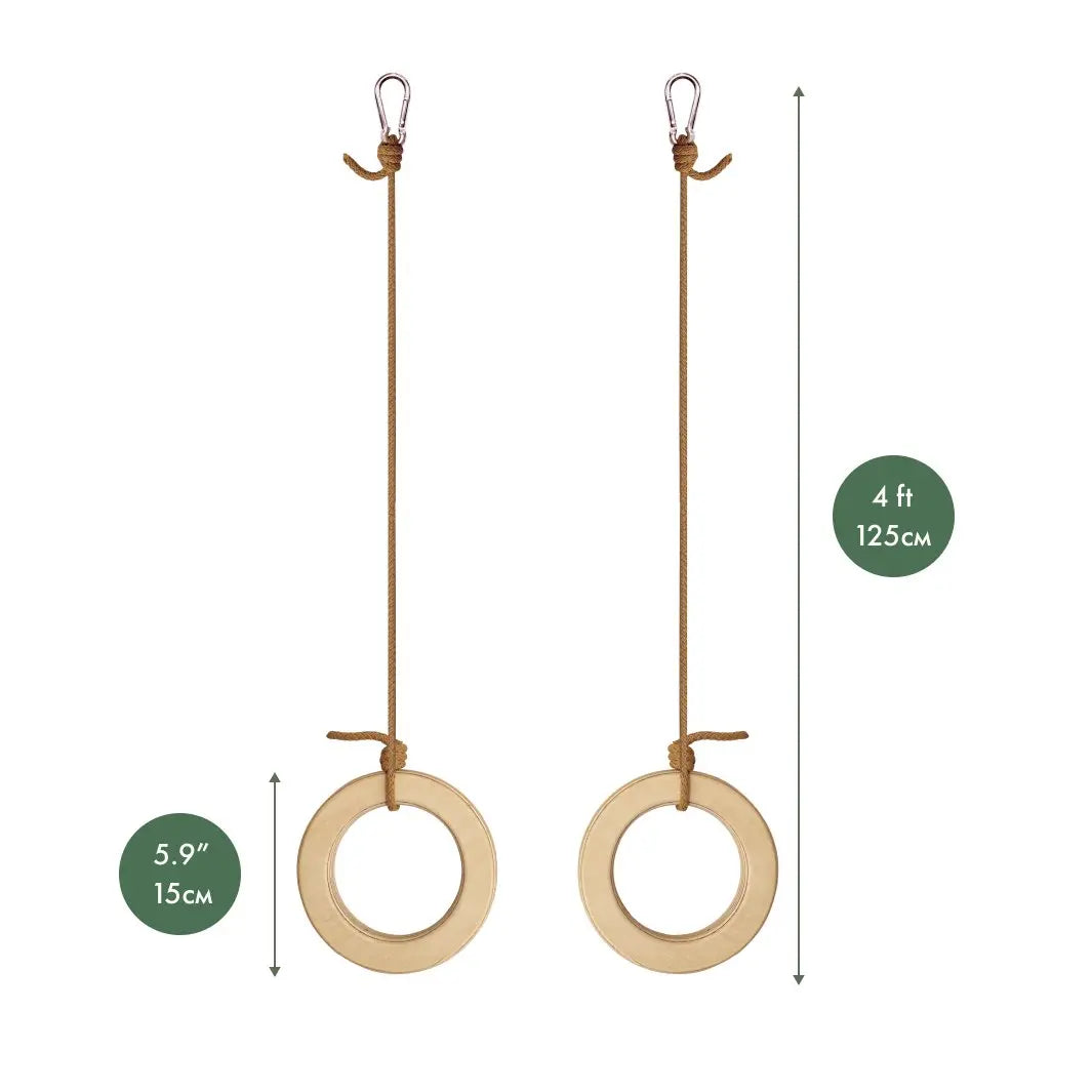 Wooden Gymnastic Rings for Kids - HoneyBug 