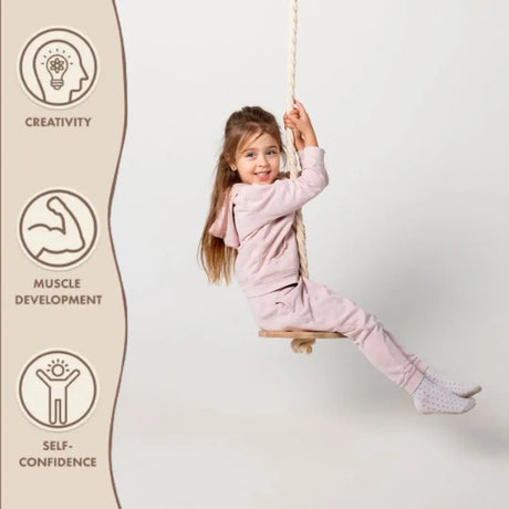 Wooden Rope Swing for Kids - HoneyBug 