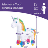 Unicorn Ride On Toy for Age 3-5 Rainbow Model X - HoneyBug 