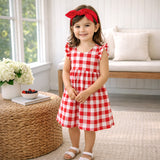 Picnic Plaid Soft Bamboo Summer Flutter Dress