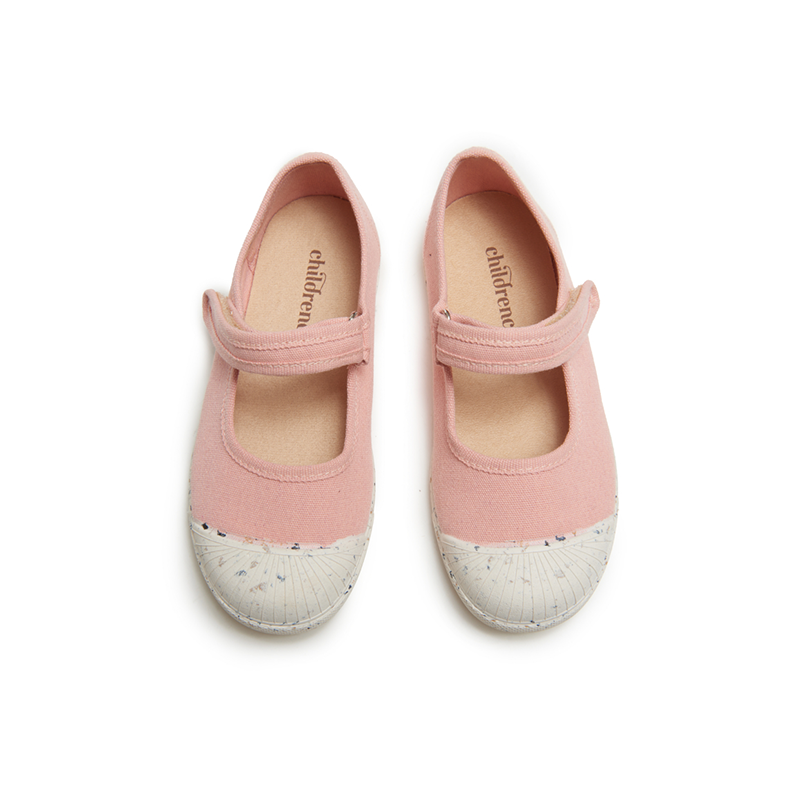 ECO-friendly Canvas Mary Jane Sneakers in Peach by childrenchic - HoneyBug 