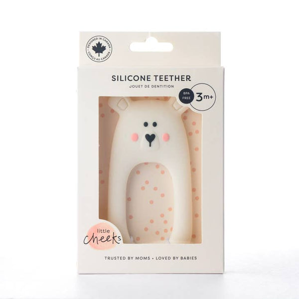 Bear Teether - White - HoneyBug 