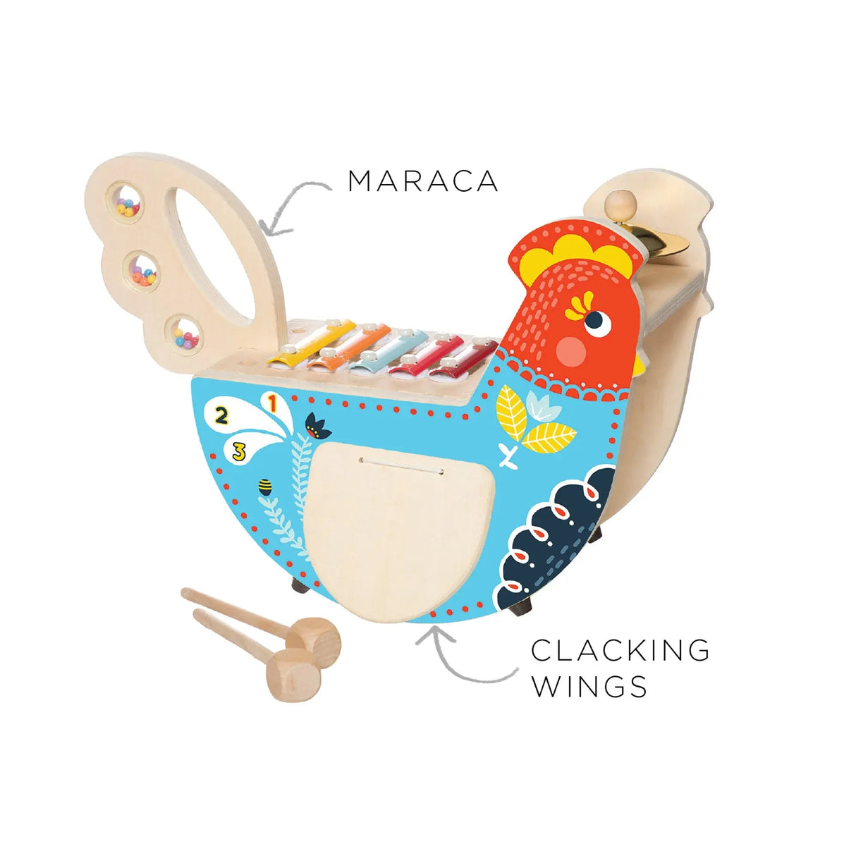 Musical Chicken by Manhattan Toy - HoneyBug 