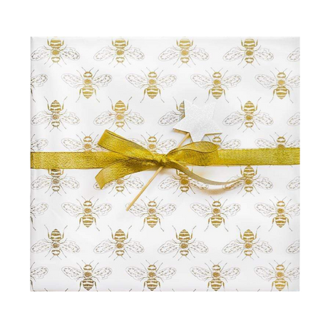 Gold & White Bee Paper - HoneyBug 