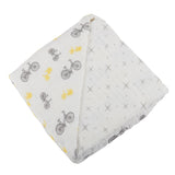 Vintage Bicycle and Northern Star Bamboo Muslin Newcastle Blanket - HoneyBug 