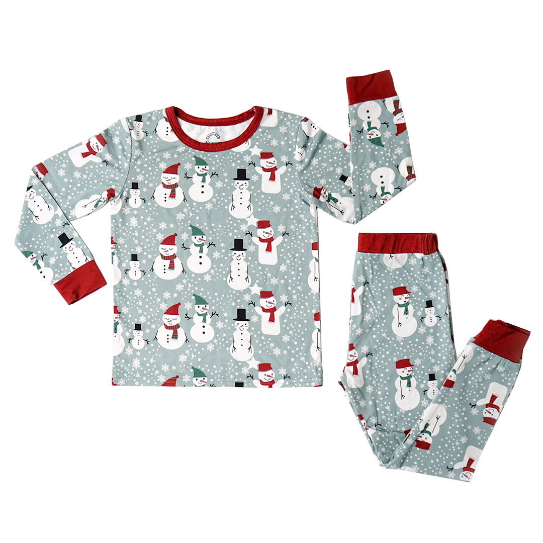 Snow People Toddler Pajama Set - HoneyBug 