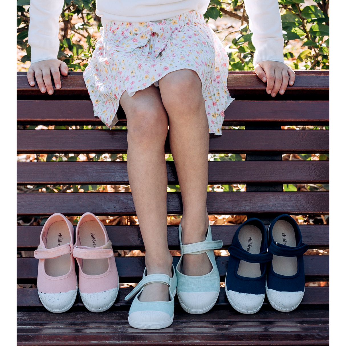 ECO-friendly Canvas Mary Jane Sneakers in Navy by childrenchic - HoneyBug 