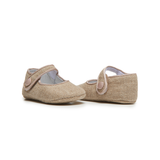 My-First Linen Mary Janes in Nude by childrenchic - HoneyBug 