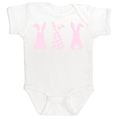 Gingham Bunny Short Sleeve Bodysuit - HoneyBug 