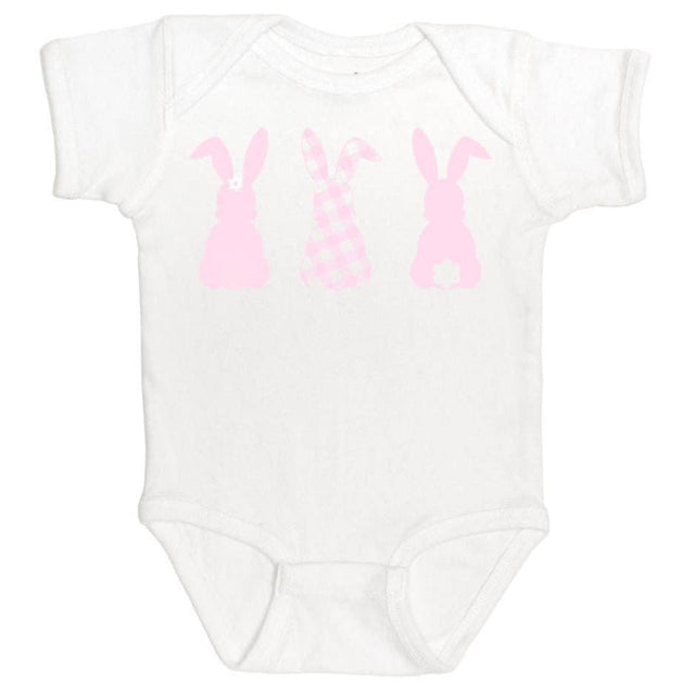 Gingham Bunny Short Sleeve Bodysuit - HoneyBug 