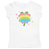 Rainbow Clover Short Sleeve Shirt - HoneyBug 