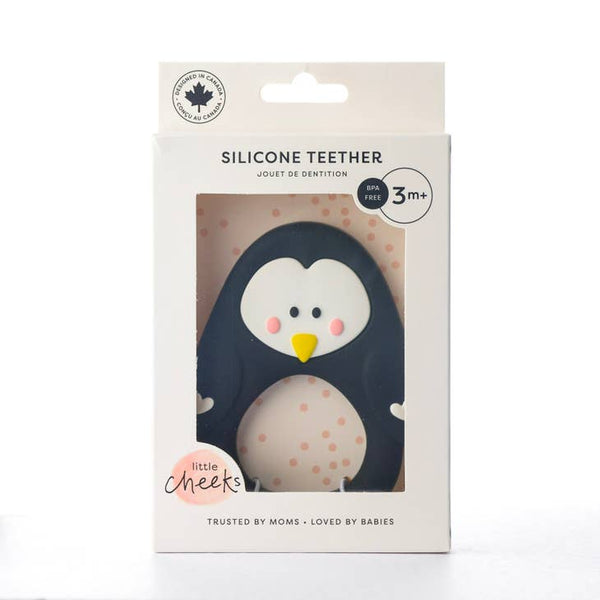 Penguin Teether - Black - HoneyBug 