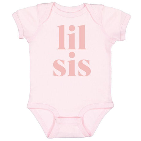 Lil Sis Short Sleeve Bodysuit - Ballet Pink - HoneyBug 
